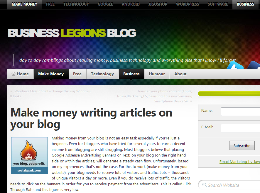 Business Legions Blog Website